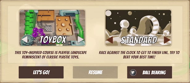 Course selecting UI